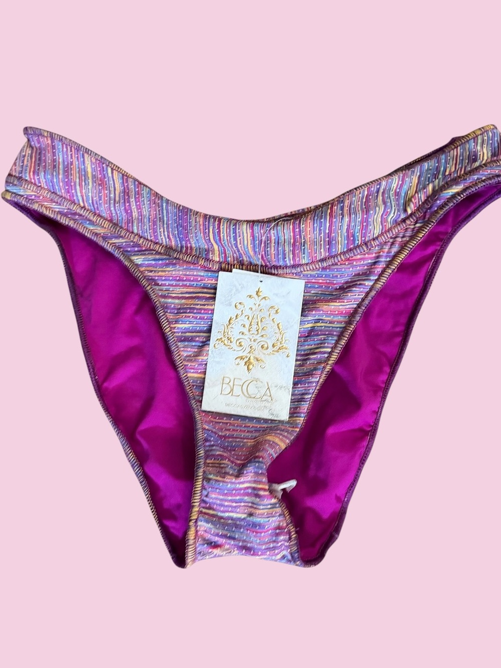 🎀BECCA🎀Shimmer High Cut Bikini Bottoms🎀NWT🎀Medium🎀Luxury Swim🎀Retail $64!🌟